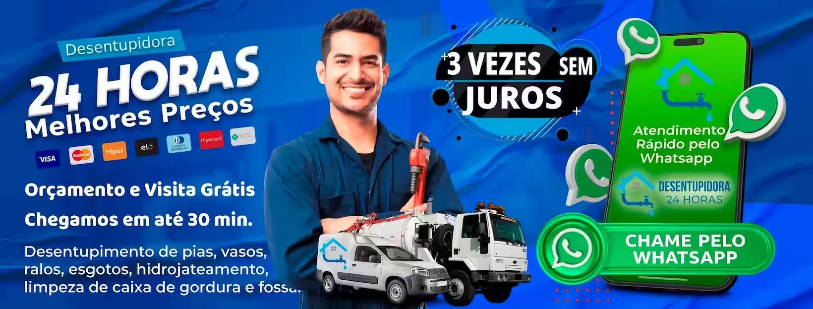 Banner principal da 24hrs Desentupidora